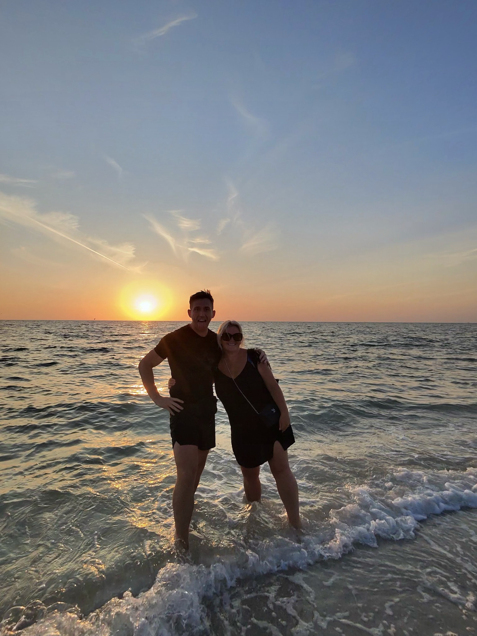 Gary Andrew Rhodes on the beach at sunset